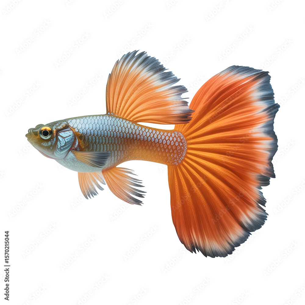 Fototapeta premium Colorful Betta Fish with Vibrant Tail