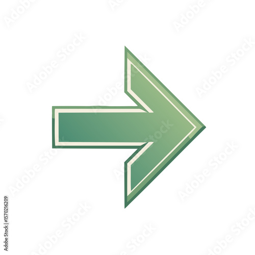 Retro green directional arrow icon pointing right on black background, vector illustration indicates a direction. Free Download Retro green directional arrow icon pointing right on black background, vector illustration indicates a direction. - GFXLoad