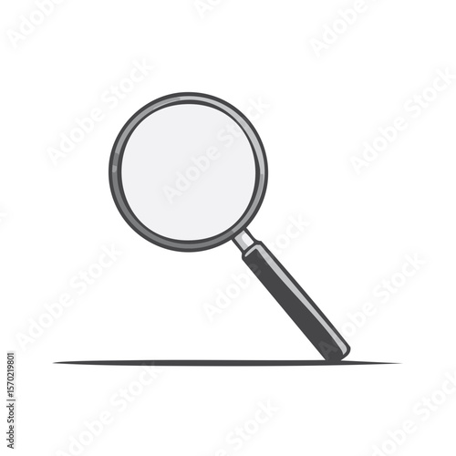 Magnifying glass illustration for search analysis or investigation over black background for detail oriented inspection scrutiny