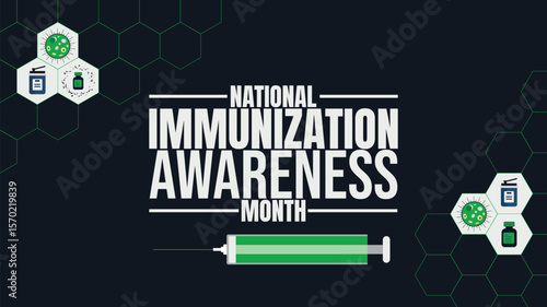 National Immunization Awareness Month Designs, Health Posters and Vector Art