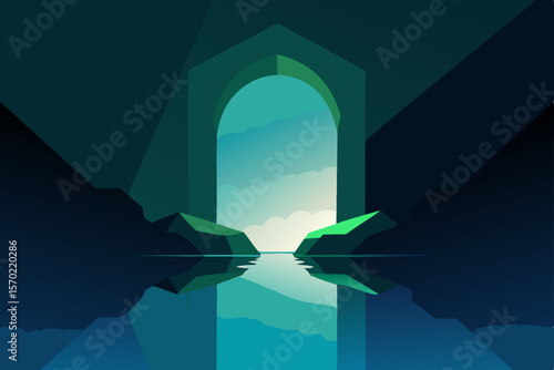 Mystical Archway A Gateway to Serenity and Tranquility
