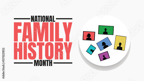 National Family History Month Designs, Genealogy Art and Heritage Templates