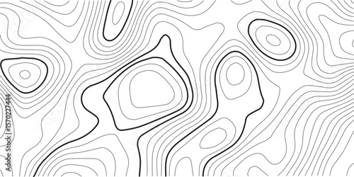 Modern abstract topography inspired line design in black on white useful for web templates posters print and creative layout