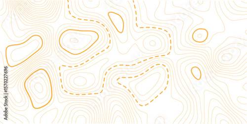 Abstract topographic contour map pattern with wavy brown lines on white background ideal for fabric wallpaper web design and packaging