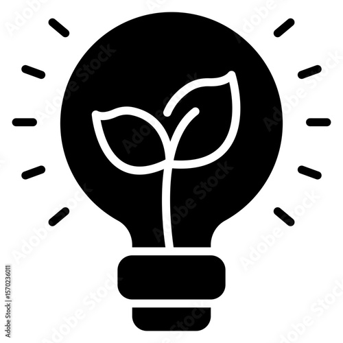 Green Energy Solid Icon