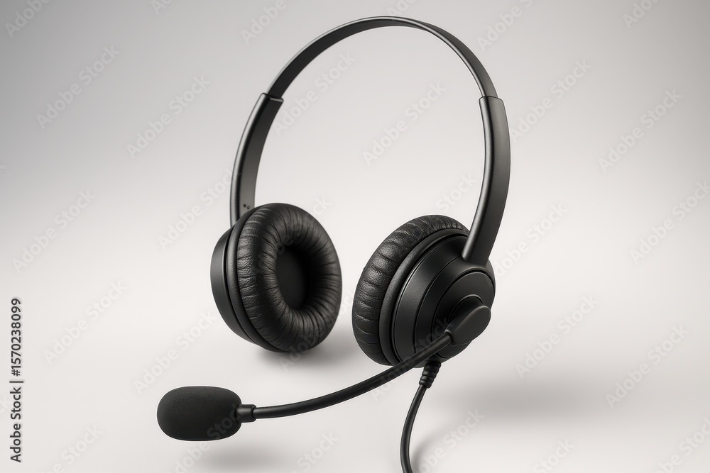 Professional call center headset with ergonomic design for customer service excellence Professional call center headset with ergonomic design for customer service excellence