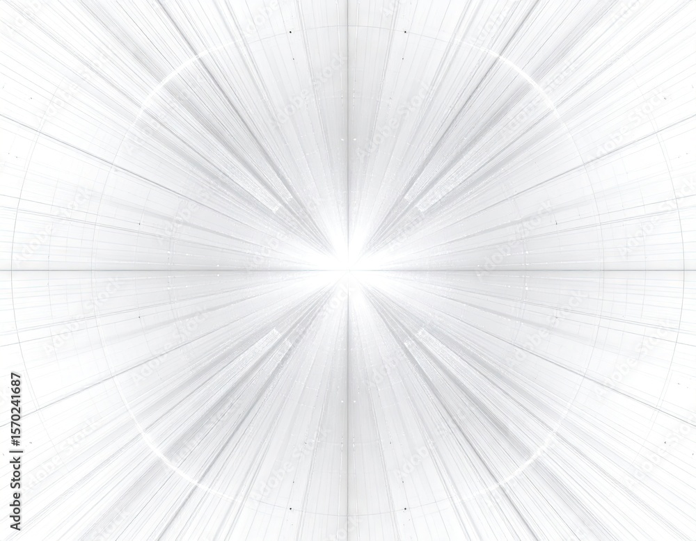 Obraz premium Abstract white radial design