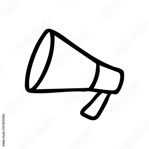 メガホン 線画 手書き