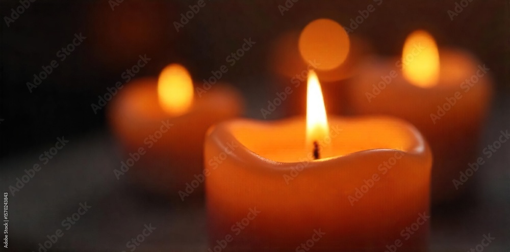 Flickering Candlelight Warm, Cozy Atmosphere of Relaxation and Tranquility Flickering Candlelight Warm, Cozy Atmosphere of Relaxation and Tranquility