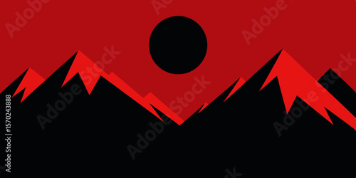 Abstract background vector illustration with red arrow, business growth graph, and market direction symbol design