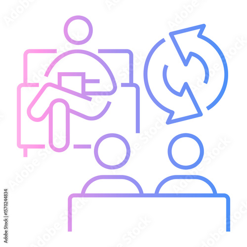 therapist Line Gradient Icon