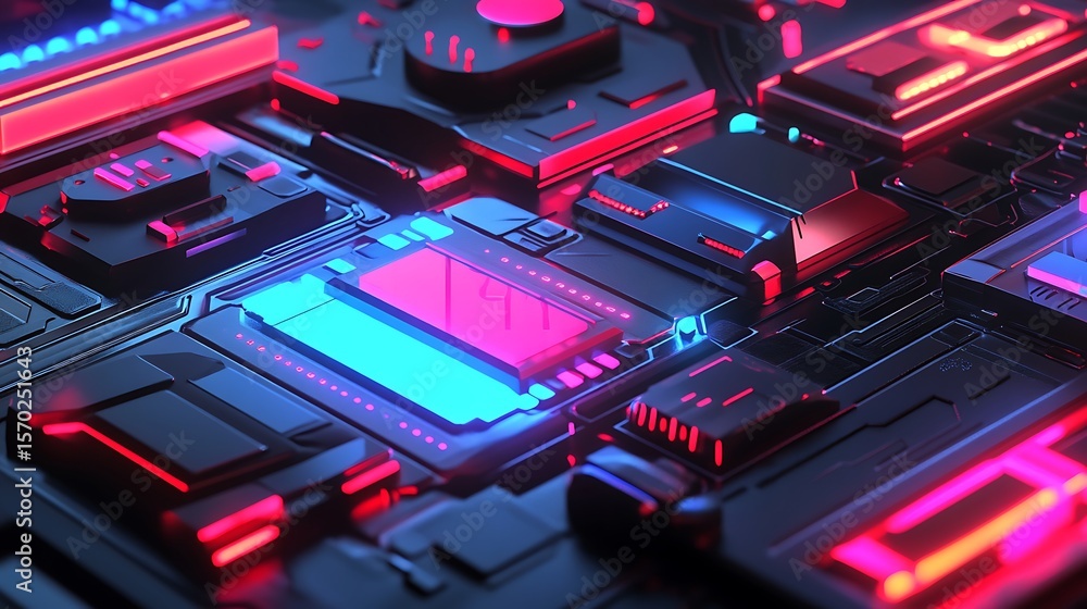 Obraz premium Futuristic Circuit Board Design