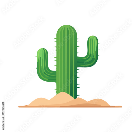 Saguaro Cactus Isolated on ...