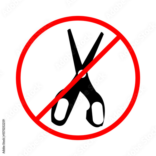 no scissors sign vector
