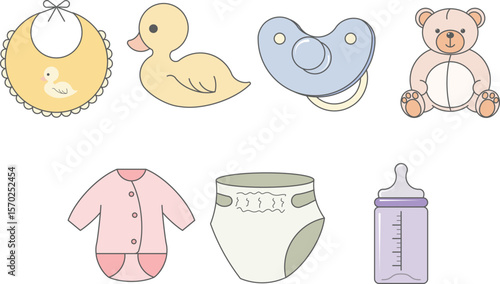 vector set of baby icons