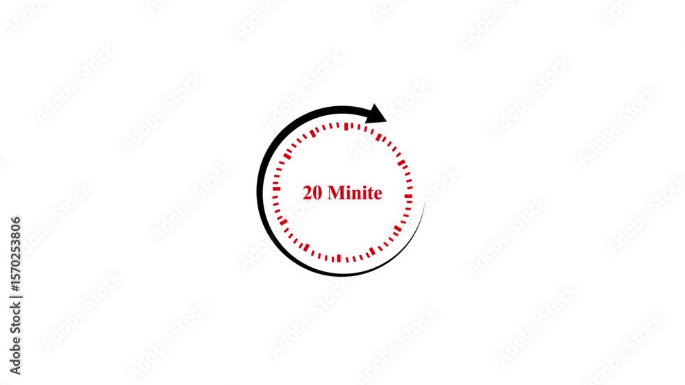 Clock Face Timer - The 20minutes, stopwatch icon. Stopwatch icon in flat style. white background 4k video timer 20 minutes countdown icon. Clock Face Timer - The 20minutes, stopwatch icon. Stopwatch icon in flat style. white background 4k video timer 20 minutes countdown icon.