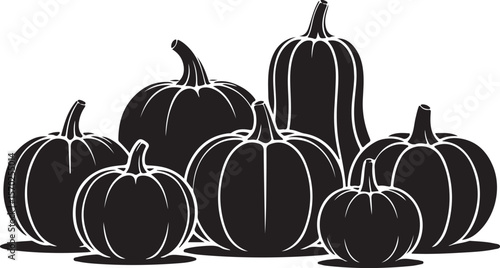 Pumpkin and Gourd Silhouettes