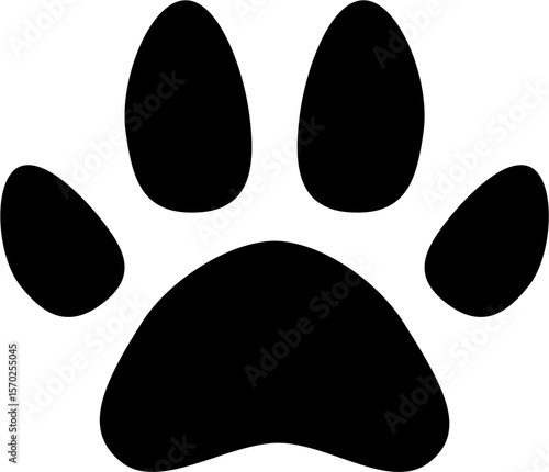 Cat or dog paw icon. Paw icon. Zoo, veterinar logo element. Paw print vector illustration
