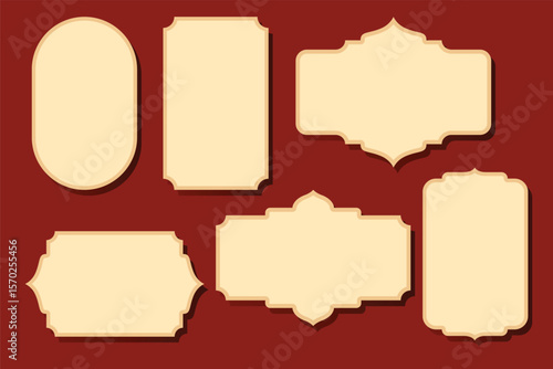 elegant vintage frames and decorative labels for invitations, certificates, and refined textual displays
