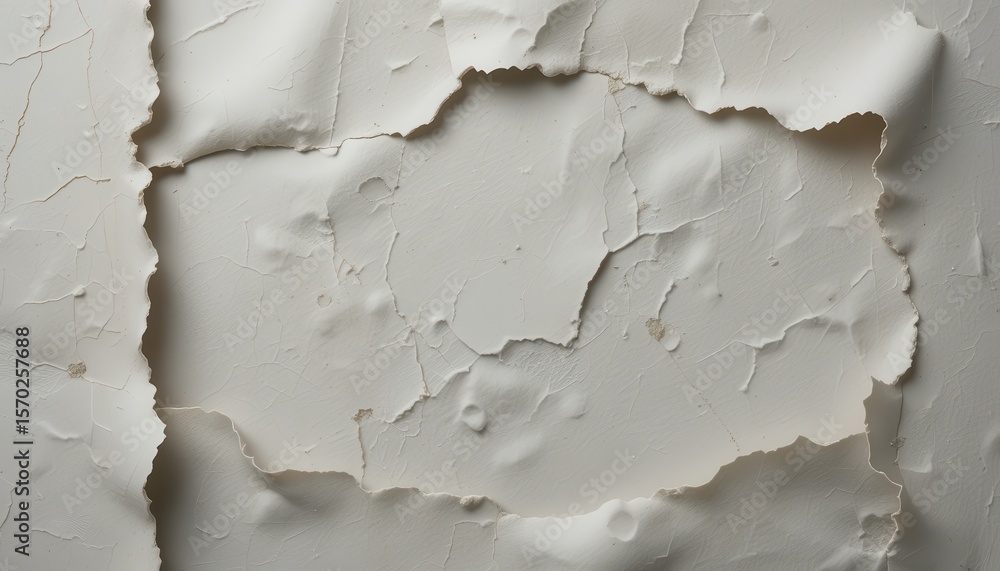 Obraz premium Paperbark Texture Gentle Gray Beige Layers with Curled Edges and Soft Delicate Hue