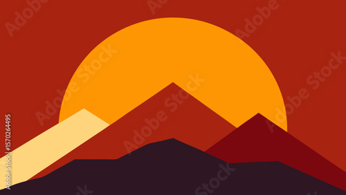 vector illustration of mountain landscape