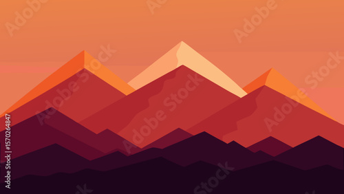 vector illustration of mountain landscape