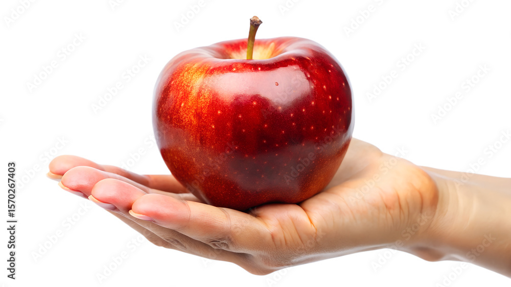 apple in hand apple in hand