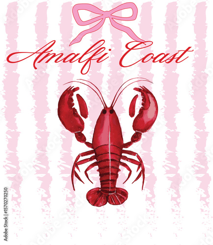 Euro Summer abstract lemon lobster cute wavy slogan trendy wine vino red glass cocktail bow cute checker modern trending Tee t-shirt logo slogan graphic artwork typography tote badge emblem sketch
