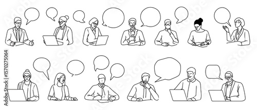 Diverse group of people engaged in conversation at a meeting.