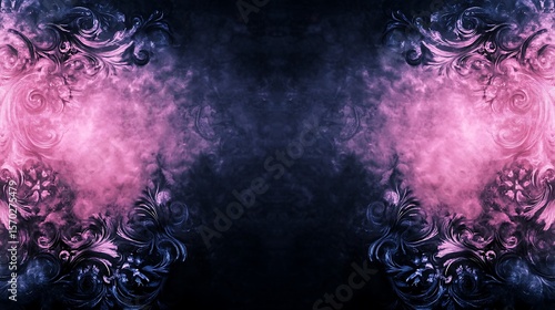 Smoke swirls with ornate design