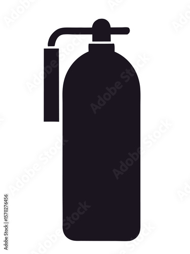 Fire extinguisher icon vector, fire extinguisher silhouette, fire extinguisher black and white, fire extinguisher symbol. 