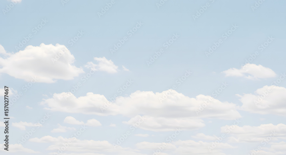 Serene Blue Sky with Fluffy White Clouds A Peaceful Nature Image Serene Blue Sky with Fluffy White Clouds A Peaceful Nature Image