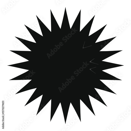 Dynamic spiked burst shape with gradient edge for advertising and banners
