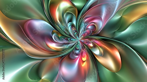 Abstract floral fractal design