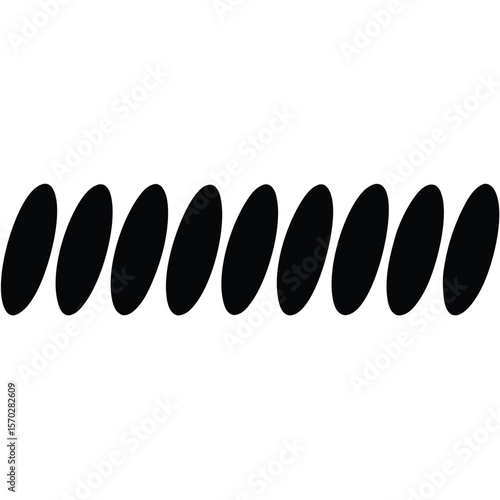 Seamless pattern of thin black ellipses on a clean white background