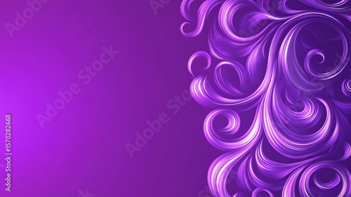 Purple floral border design