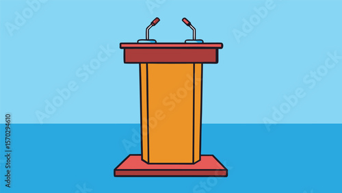 Modern Podium with Raised Back Panel.