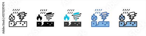 Catastrophe Icon Pack Multistyle Illustration