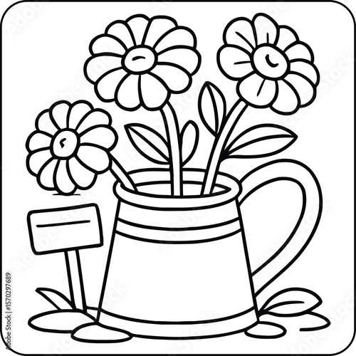 Flowers in a Watering Can