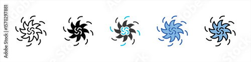 Cyclone Icon Pack Multistyle Illustration