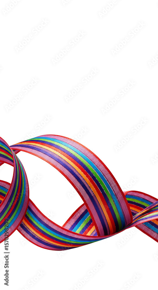 Fototapeta premium Abstract Rainbow Ribbon Background Design Bright Holiday Illustration