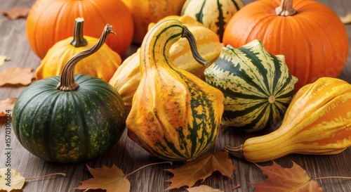 Wallpaper Mural Fall harvest pumpkins and gourds still life autumn seasonal thanksgiving decoration background image Torontodigital.ca