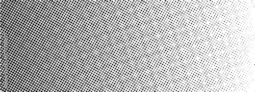 Grunge halftone gradient texture. Black pixelated corner backdrop. Weathered grit noise background. Damaged glitched print overlay. Fade gritty sand wallpaper. Vector smudged texture template surface