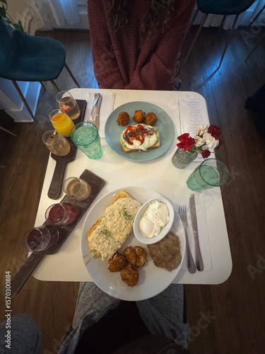 table setting at restaurant