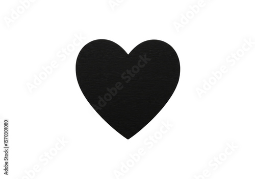 Black Heart Symbol Abstract Love Shape Isolated Transparent Background