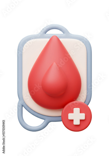 Blood Donation Drop Aid Health Medical 3d Illustration Transparent