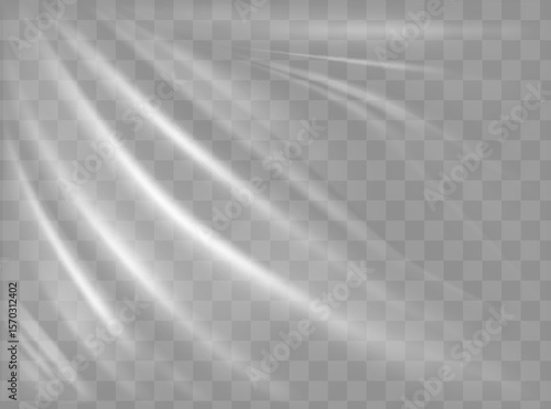 Transparent Light Polyethylene Plastic Warp. Eps10 Vector.