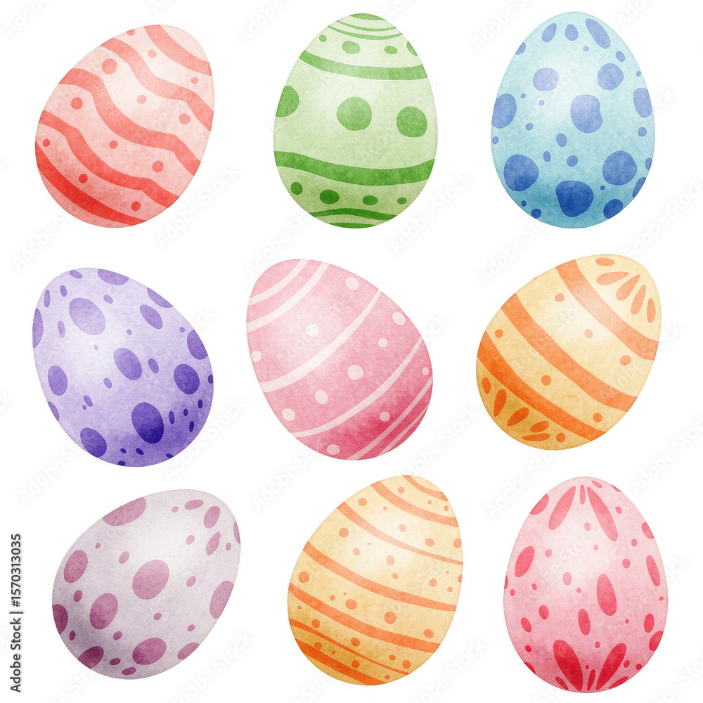 Fototapeta premium Easter Egg Pattern Illustration with Colorful Spring Holiday Design