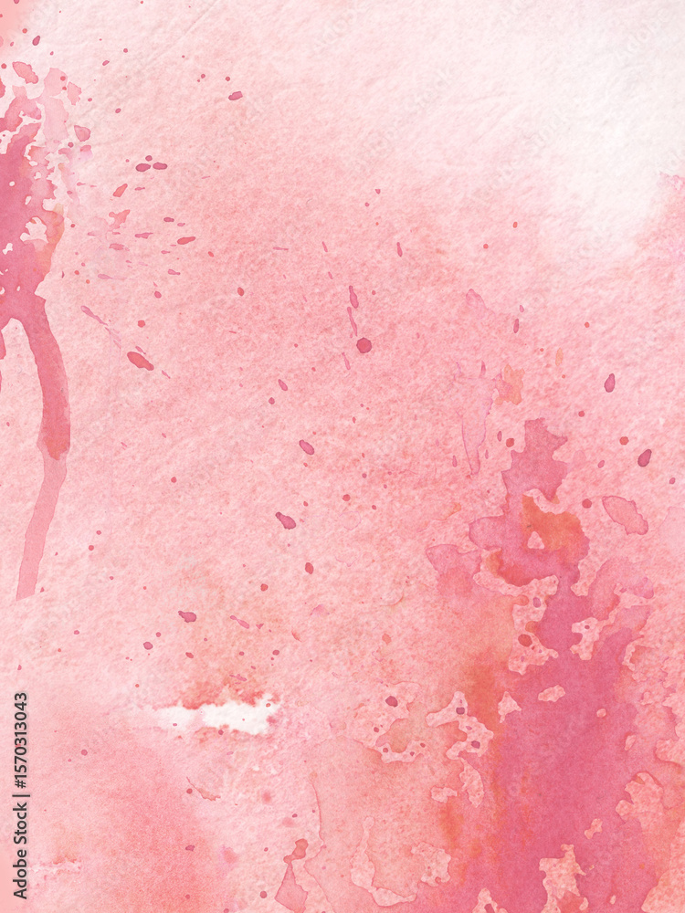 Fototapeta premium Watercolor background pink with abstract spots, handmade