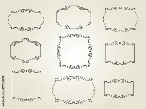6478.eps   set of vintage frames